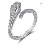 Bague serpent femme en zirconium élégant et raffiné