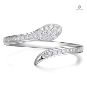 Bague serpent femme ornée de diamants