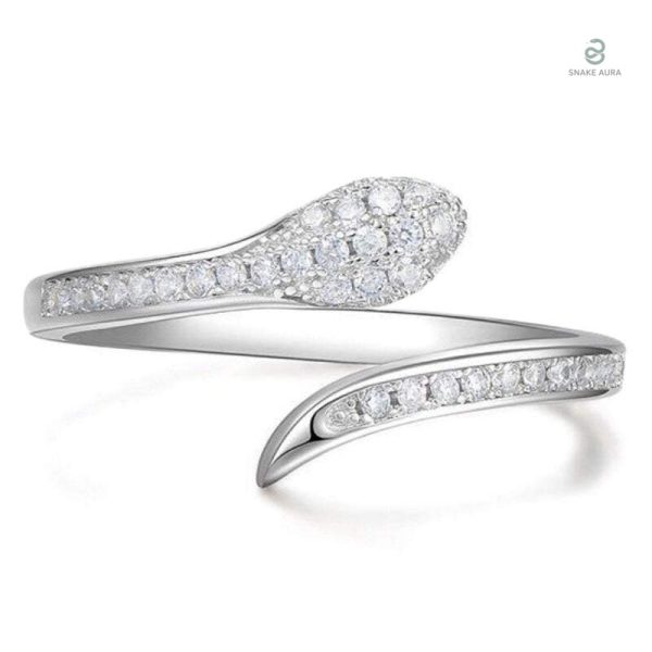 Bague serpent femme ornée de diamants