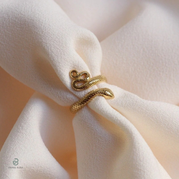 Accessoire serpent ajustable en or et argent