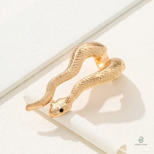 Bague serpent dorée, style tendance et original