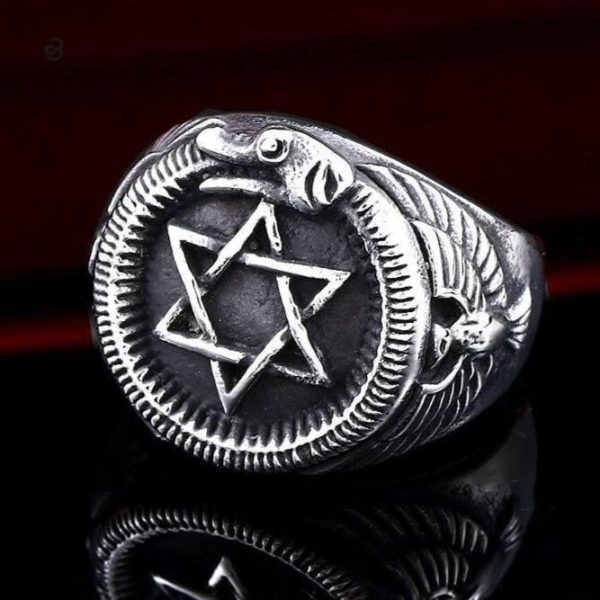 Bague serpent moderne intégrant l'étoile de David