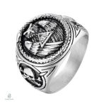Bague serpent Illuminati en métal argenté design élégant