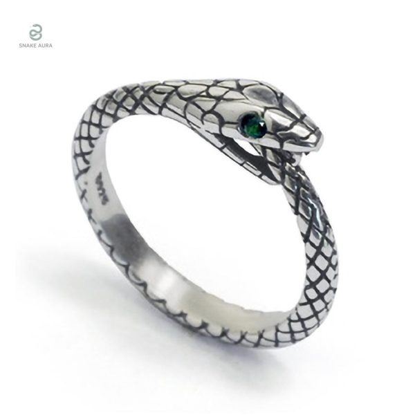 Bague argent serpent Ouroboros, design élégant et symbolique