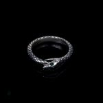 Bague en argent, allure mystique serpent Ouroboros