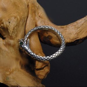 Ouroboros en argent, bague serpent inspirée de l'antiquité