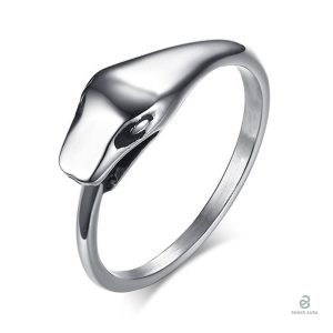 Bague serpent ouroboros femme en argent