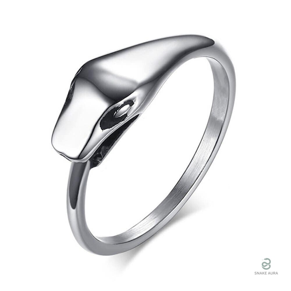 Bague serpent ouroboros femme en argent