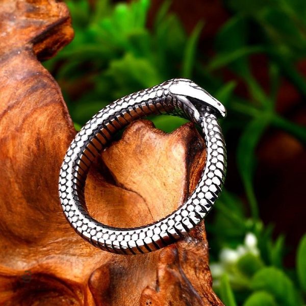 Bague homme serpent, design unique