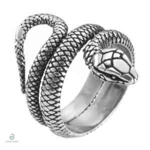 Bague serpent enroulé en acier inoxydable