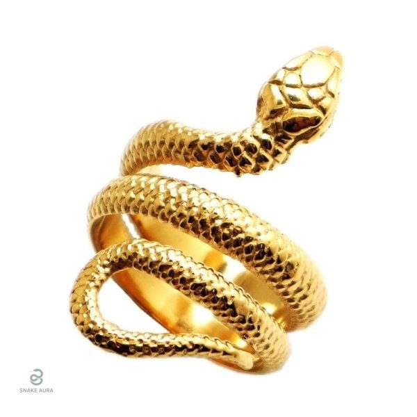 Accessoire serpent aquatique en métal doré