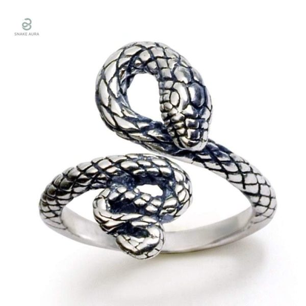 Bague Serpent Ancien en argent, design élégant et vintage