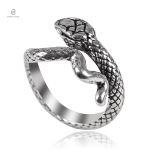 Bague Serpent Antique en Acier Inoxydable