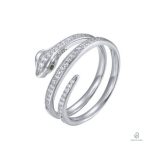 Bague Serpent en Argent avec Diamant