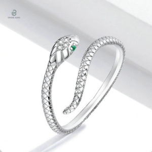 Bague argent en forme de serpent pour un style unique