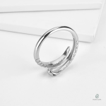 Bague fine inspirée des serpents en argent