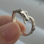 Bague Serpent en Cuivre ornée de Fleurs