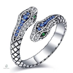 Bague serpent chic ajustable pour femme