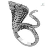 Bague Serpent Cobra en argent
