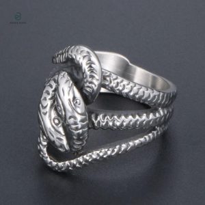 Bijou serpent en argent pour amoureux