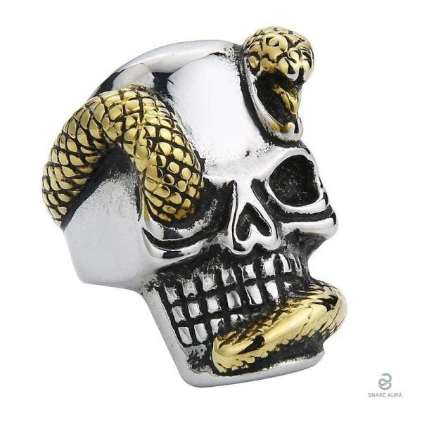 Bague Serpent Crâne design unique et audacieux