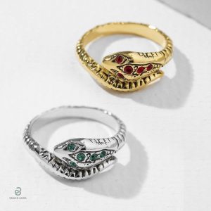 Bague serpent dorée avec design contemporain, accessoire tendance