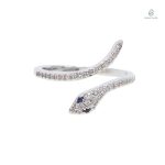 Bague serpent diamant élégante et raffinée
