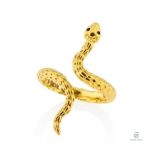 Bague Serpent Doré en Argent au design discret