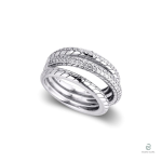 Bague serpent en argent avec motif écaillé