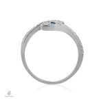 Bague serpent en argent, design royal et coloris bleu