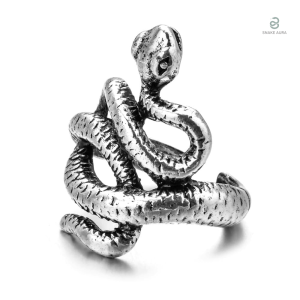 Bague serpent enroulé