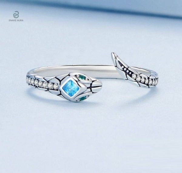 Bague serpent en argent, design élégant et intemporel