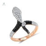 Bague serpent en argent fantaisie design élégant