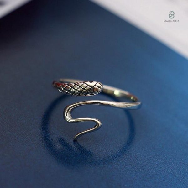 Bague femme en argent inspirée du serpent, mode audacieuse
