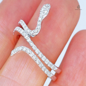 Bague serpent femme diamant, design unique