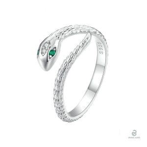 Bague serpent femme en argent fantaisie