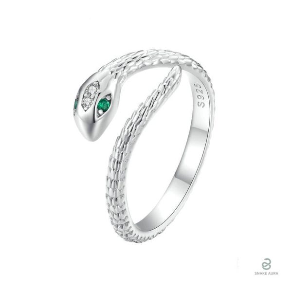 Bague serpent femme en argent fantaisie