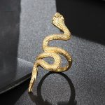 Bague serpent dorée, design moderne et raffiné