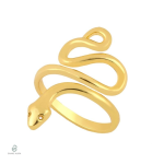 Bague serpent femme en or jaune élégante et raffinée