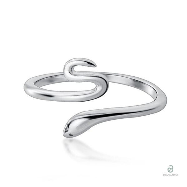 Bague serpent femme élégante en finition brillante