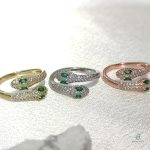 Bague serpent femme réglable en argent