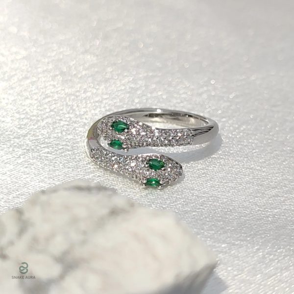 Bague serpent ajustable, accessoire tendance pour femmes