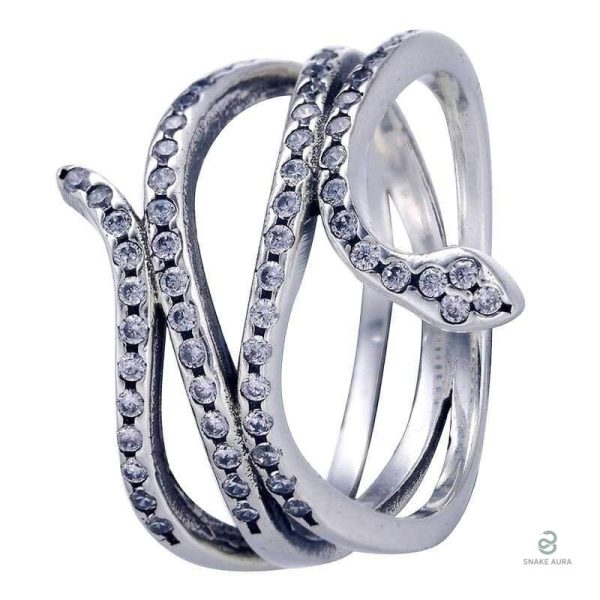 Bague serpent en argent pour fiançailles élégantes