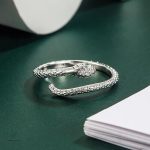 Bague fine argentée, inspiration serpent pour une touche originale