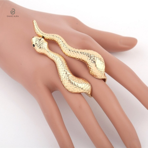 Bague serpent gothique pour femme en métal élégant