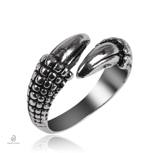 Bague serpent en acier inoxydable avec griffes élégantes