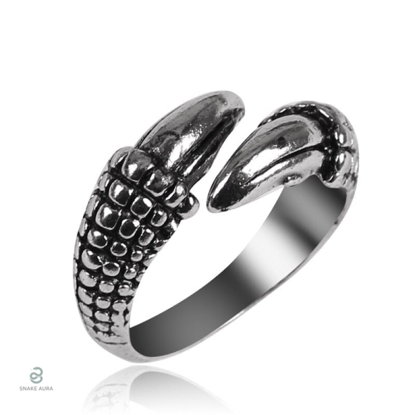 Bague serpent en acier inoxydable avec griffes élégantes