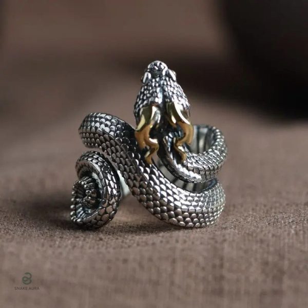 Bague Serpent Homme Rétro au design vintage élégant