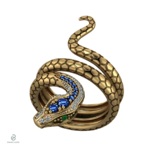 Bague Serpent Légendaire en métal fin