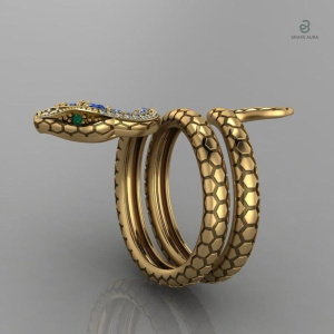 Bague serpent enroulée, design intemporel